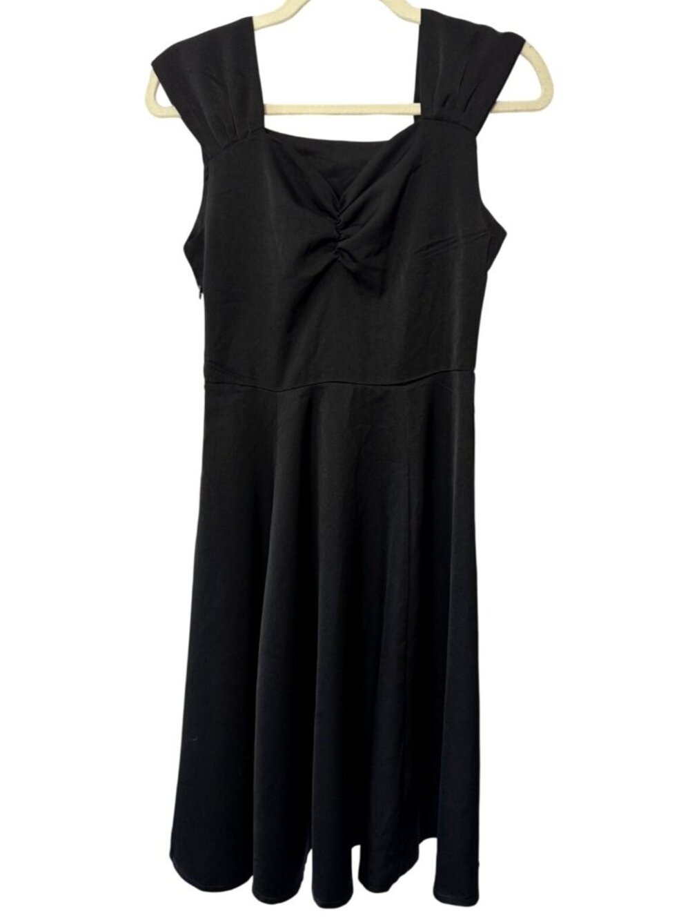 Black Sleeveless Flared Dress - Medium